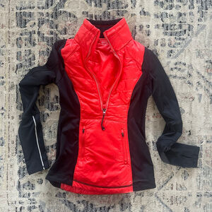 Women's Zella Red & Black Puffer Jacket XS